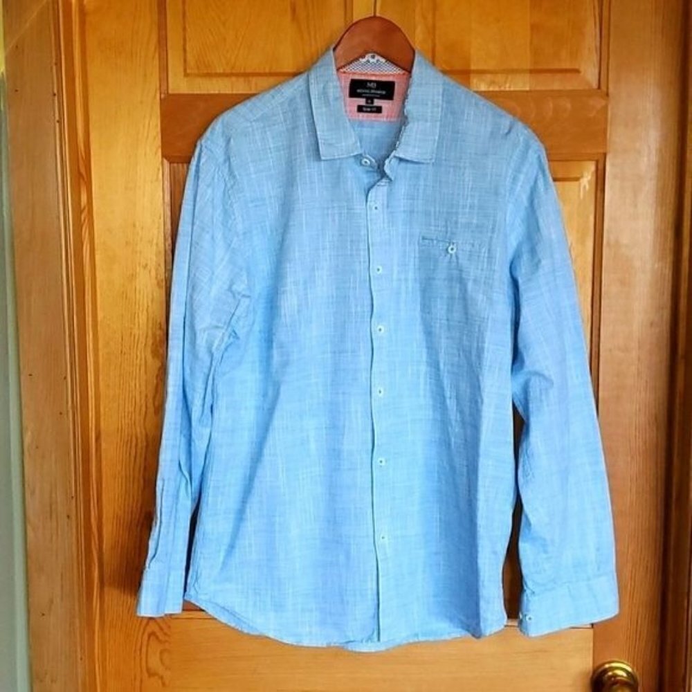 Michael Brandon MB Slim Fit Sz. XL Long Sleeve that can be Rolled Button Shirt‎